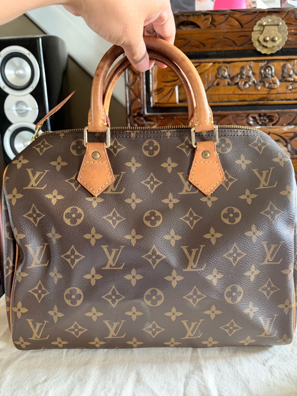 Louis Vuitton Monogram Speedy 30 w/ lock&Key